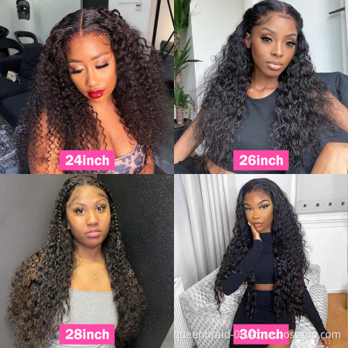 Brazilian 13x4 Loose Deep Wave Frontal Wig Full Lace Front Human Hair Wigs For Women Water Wave Brazilian Curly Human Hair Wig